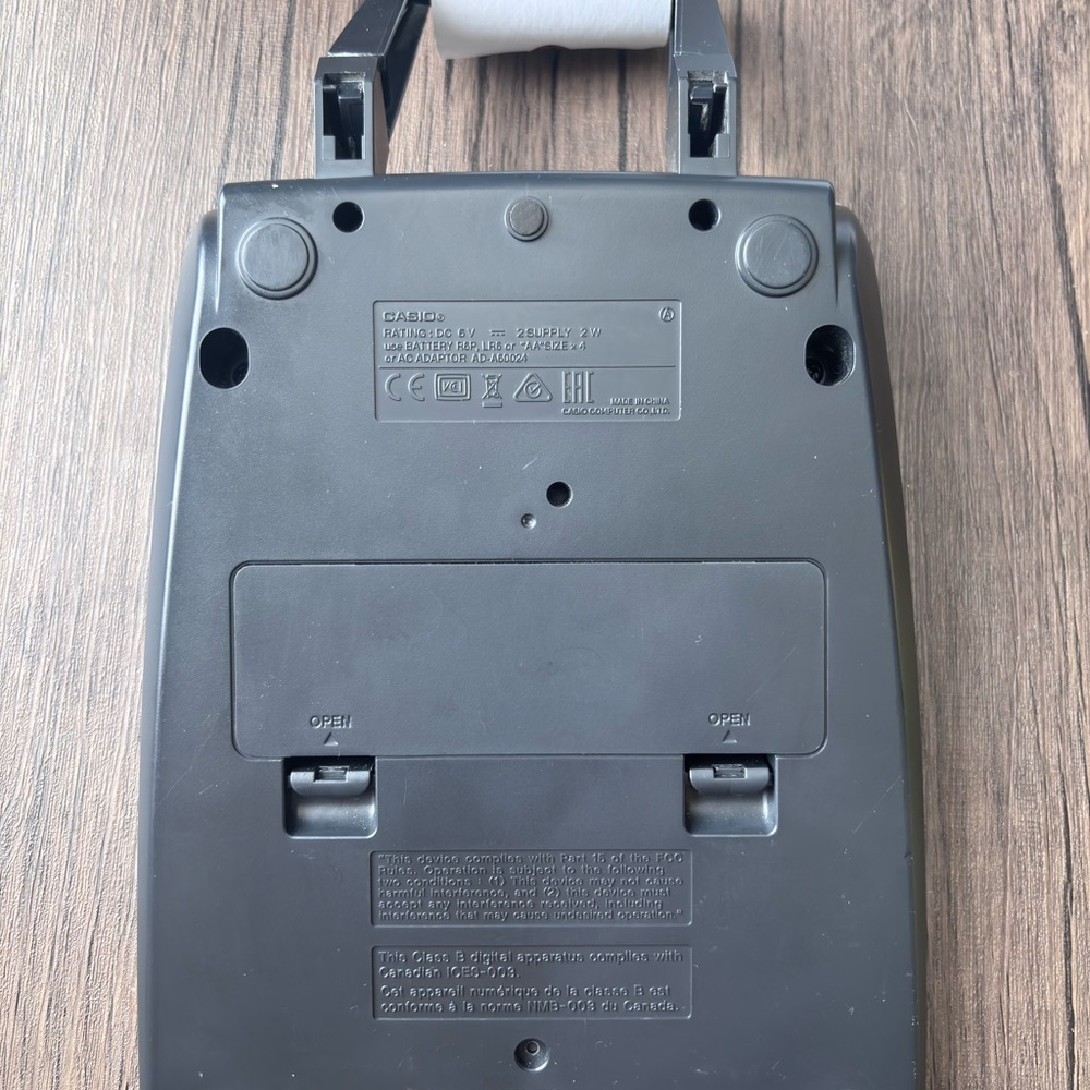 Casio HR-100TM Plus Desktop Printing Calculator Extra Large Display *Works* Read - Picture 3 of 8